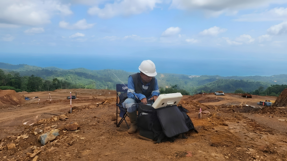 Comparison of a CSAMT Survey and Electrical Resistivity Tomography (ERT) survey used for mineral exploration in Indonesia, showing deep structural imaging versus shallow subsurface mapping